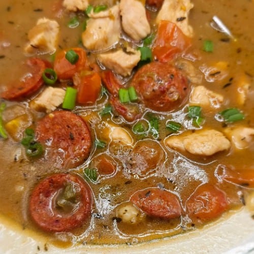 Chicken & Sausage Gumbo.