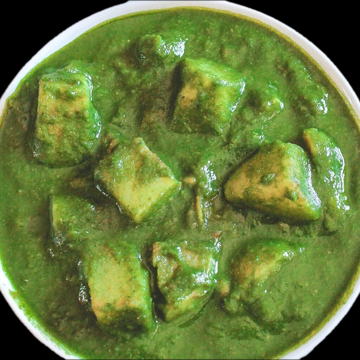 Aloo Palak (Potatoes and Spinach) (Gluten Free).