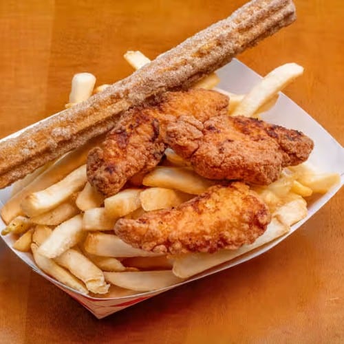 Kid's Chicken Tenderloin Strips Meal.