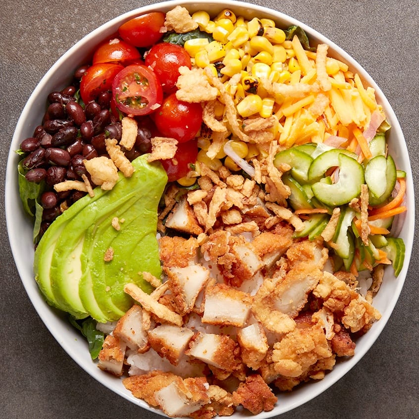 Salad - Fried Chicken.