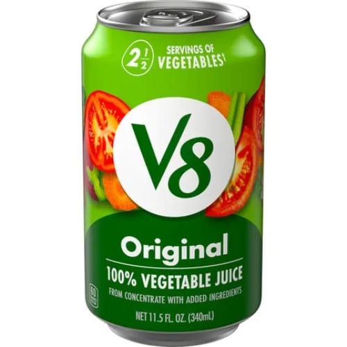 V8 Original 100% Vegetable Juice.