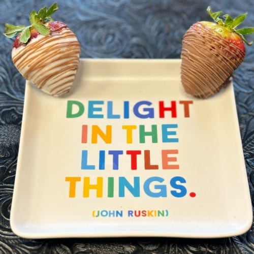 Drizzled Plain Strawberries.