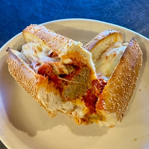 Meatball Hero Sandwich.