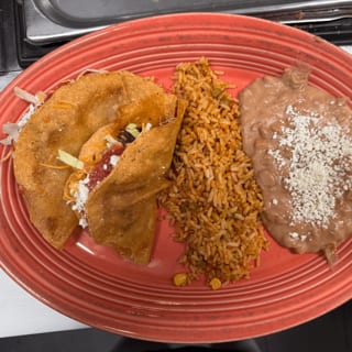 Two Fried Tacos Plate
