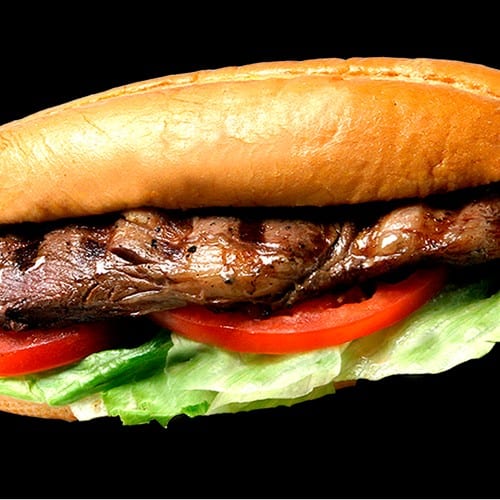 Rib Eye Steak Sandwich.