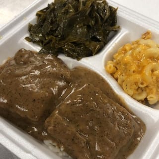 Hamburger Steak & Gravy Combo with 2 Sides