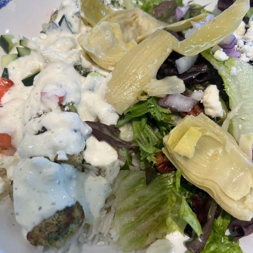 Spicy Chicken Kabob Bowl.