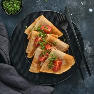Spinach, Tomato & Mushroom Crepe