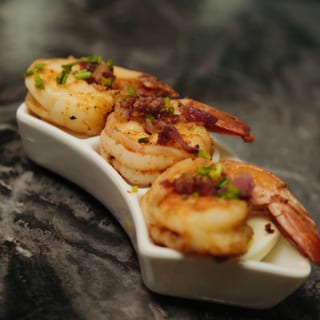 Bacon & Shrimp Devil Eggs