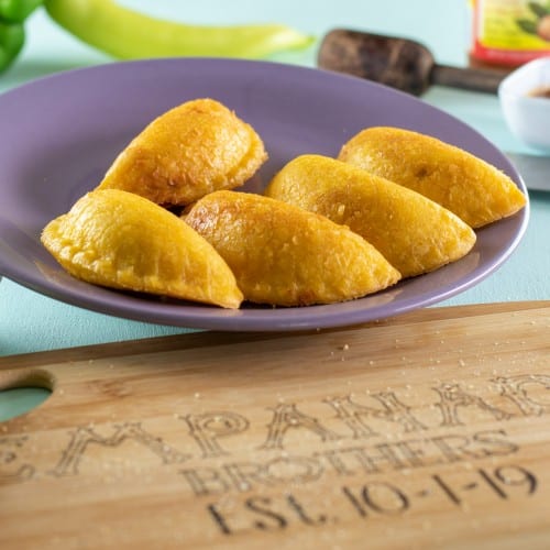 Chicken, Chorizo & Cheddar Empanada.