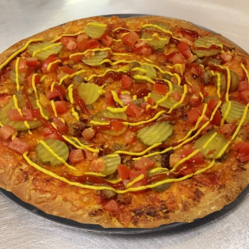 Ohio Bacon Cheeseburger Pizza.