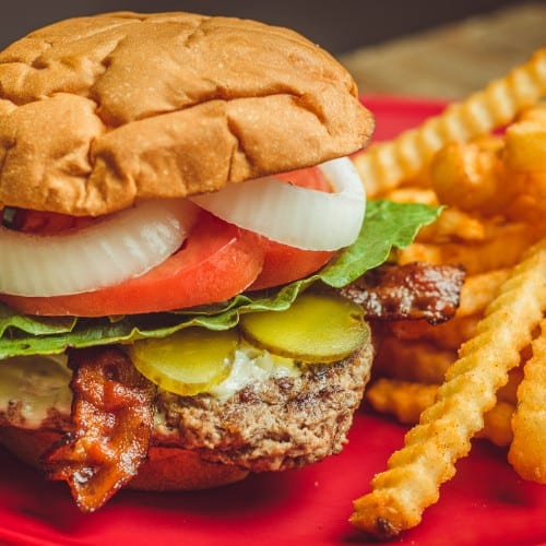 Lunch Box Bacon Cheeseburger.
