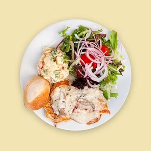 Breast with Mushroom Sauce.