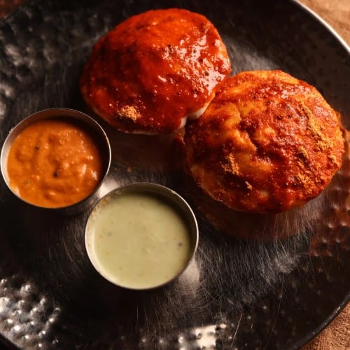Pudi Idli with Ghee.