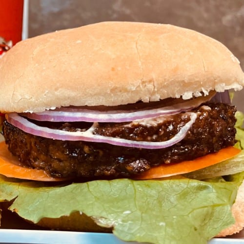 Jerk Vegan Burger.