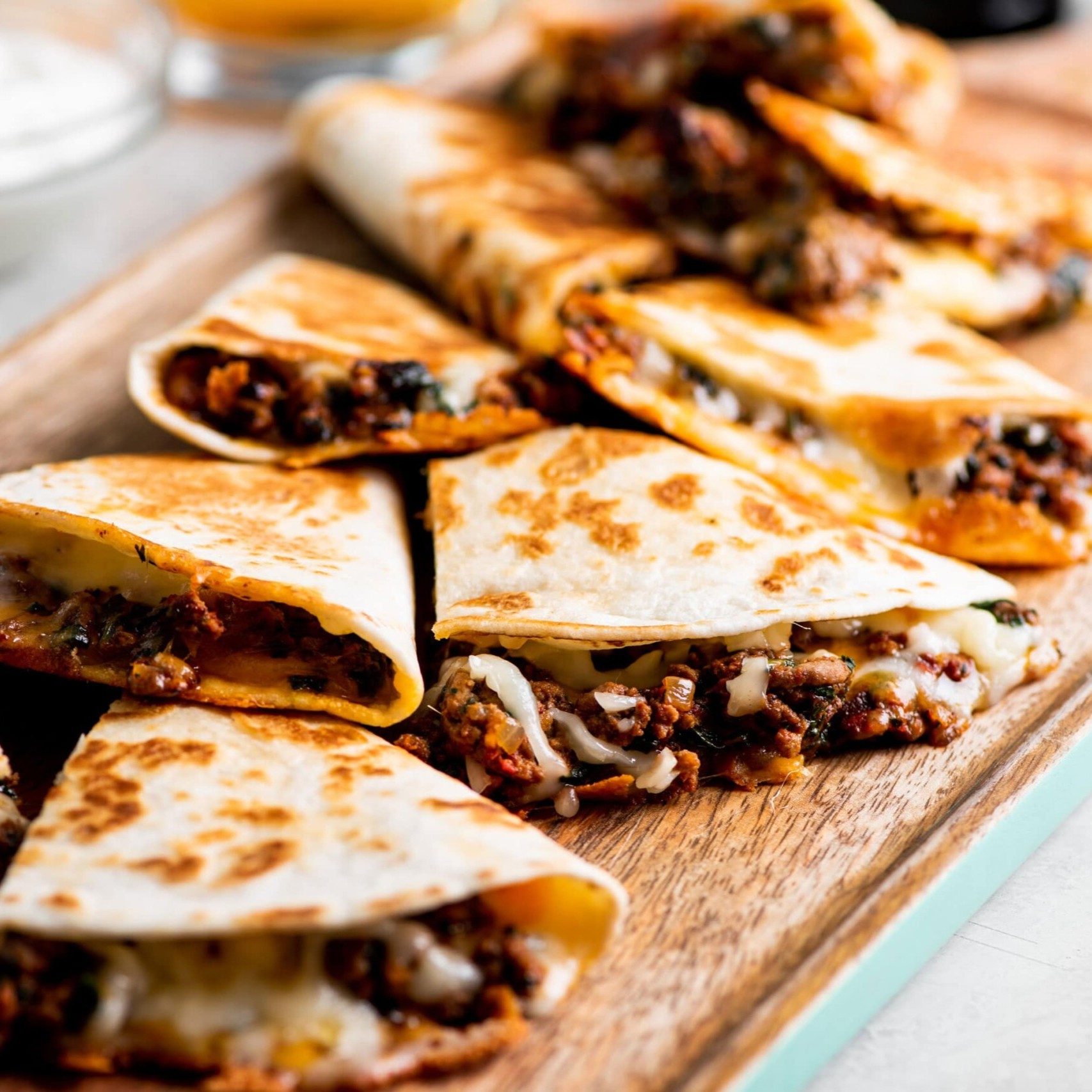 Ground Beef Quesadilla.