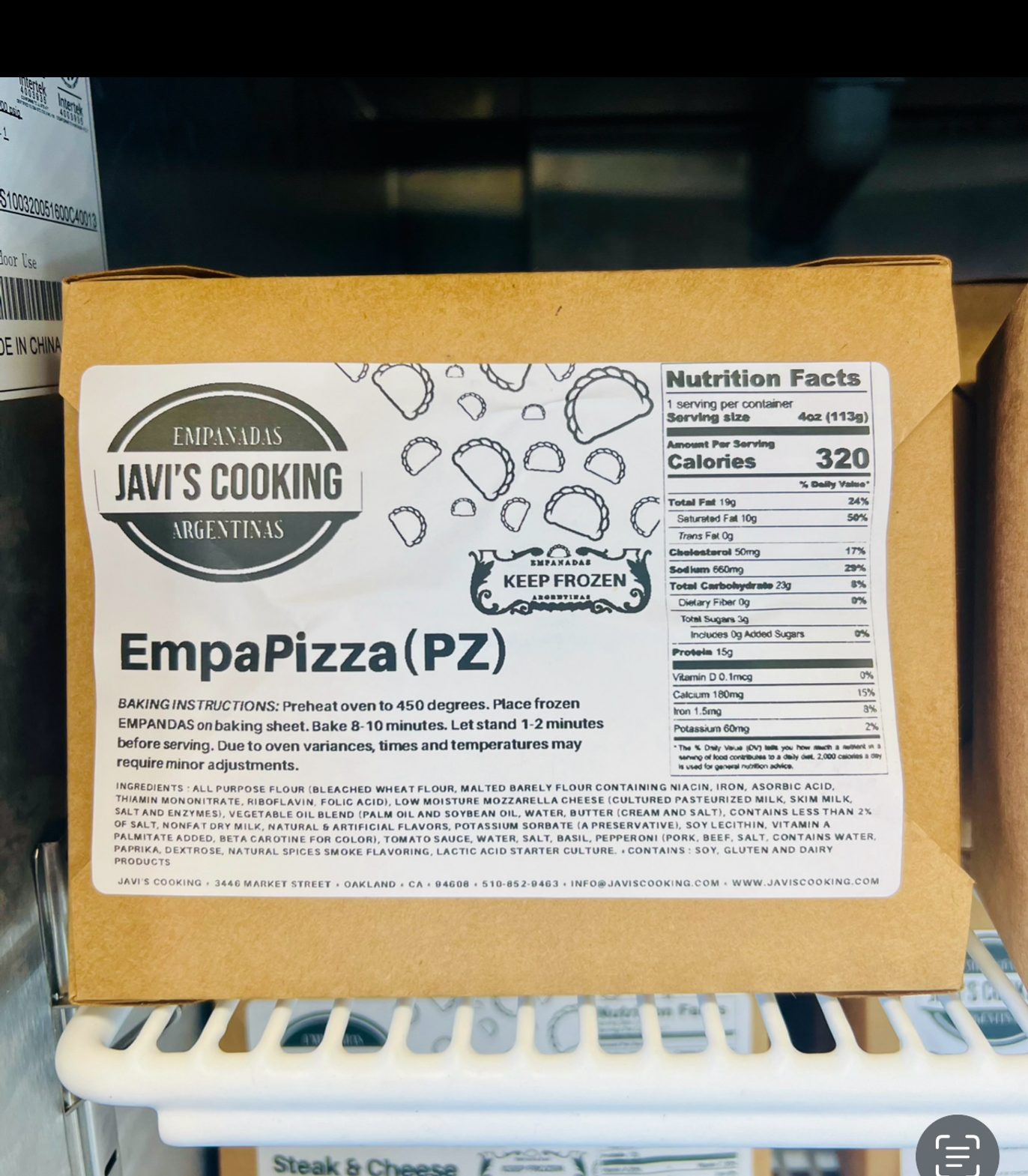 Empapizza-PZ (4 Pack) Frozen Empanadas.