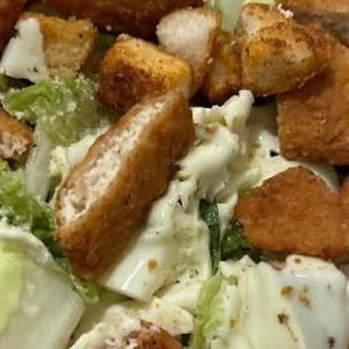 Crispy Chicken Caesar Salad.