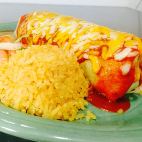 Pollo Azteca Burrito.