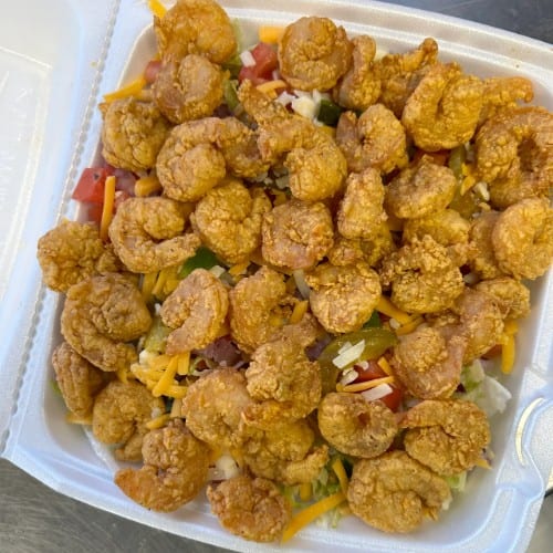 Fried Shrimp Salad.