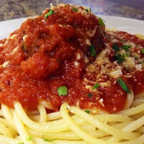 Meatballs Pasta.