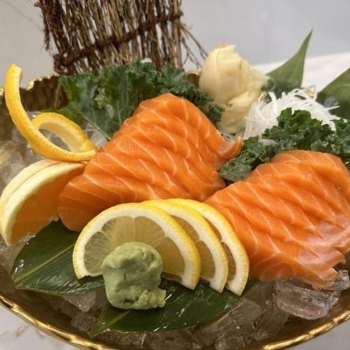 Salmon Sashimi.