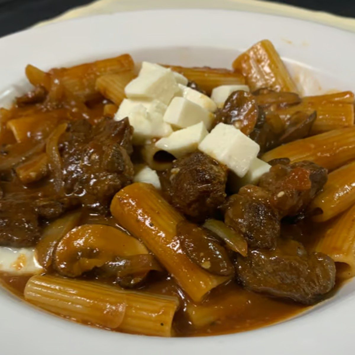 Rigatoni Boscaiola Pasta.