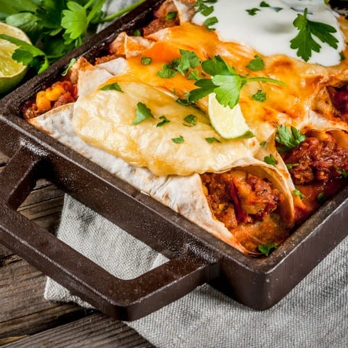 Sizzling Enchiladas.