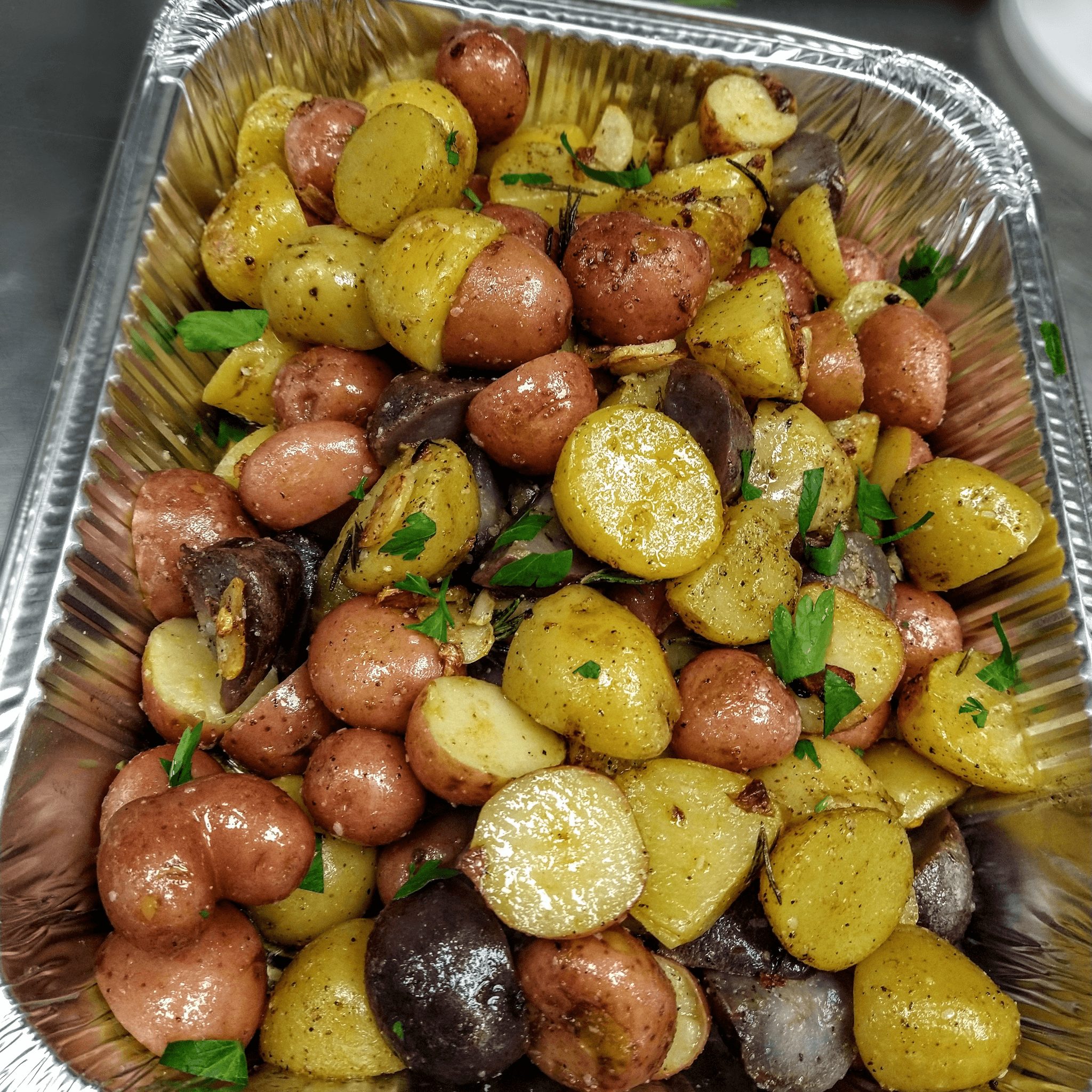 Roasted Potatoes Catering.