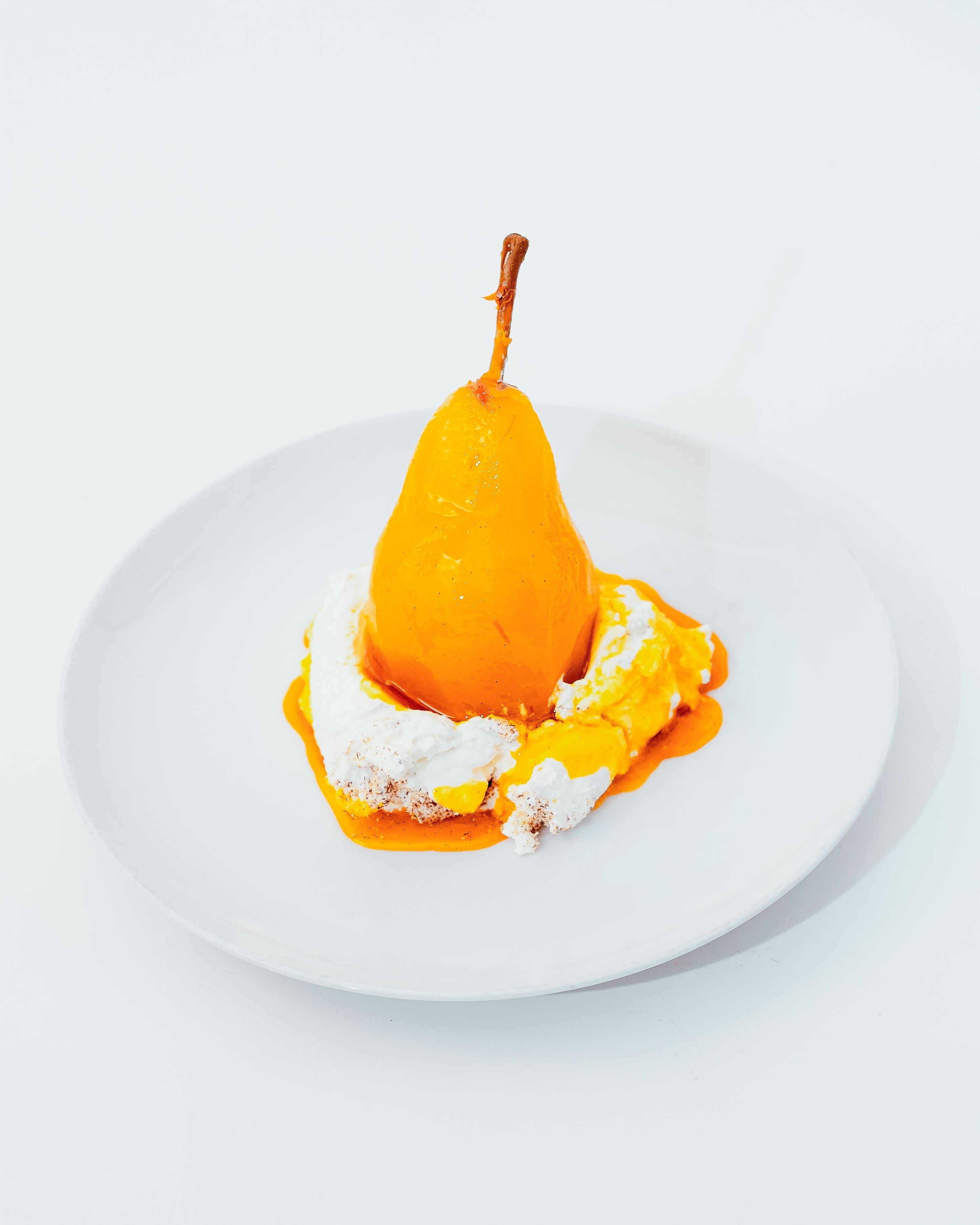 Citrus & Spice Poached Pear.