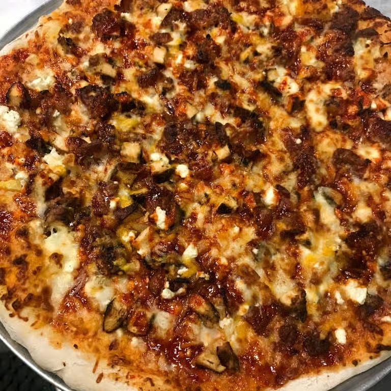 BBQ Chicken Pizza.