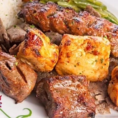 Combo Kabab Plate 2 Skewers.
