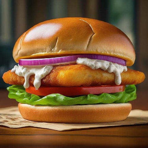 Tilapia Fish Burger.