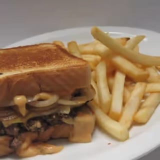Patty Melt with fries