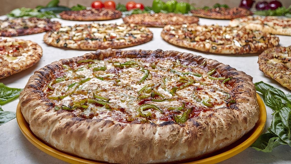 Deep Dish Cheese Pizza.