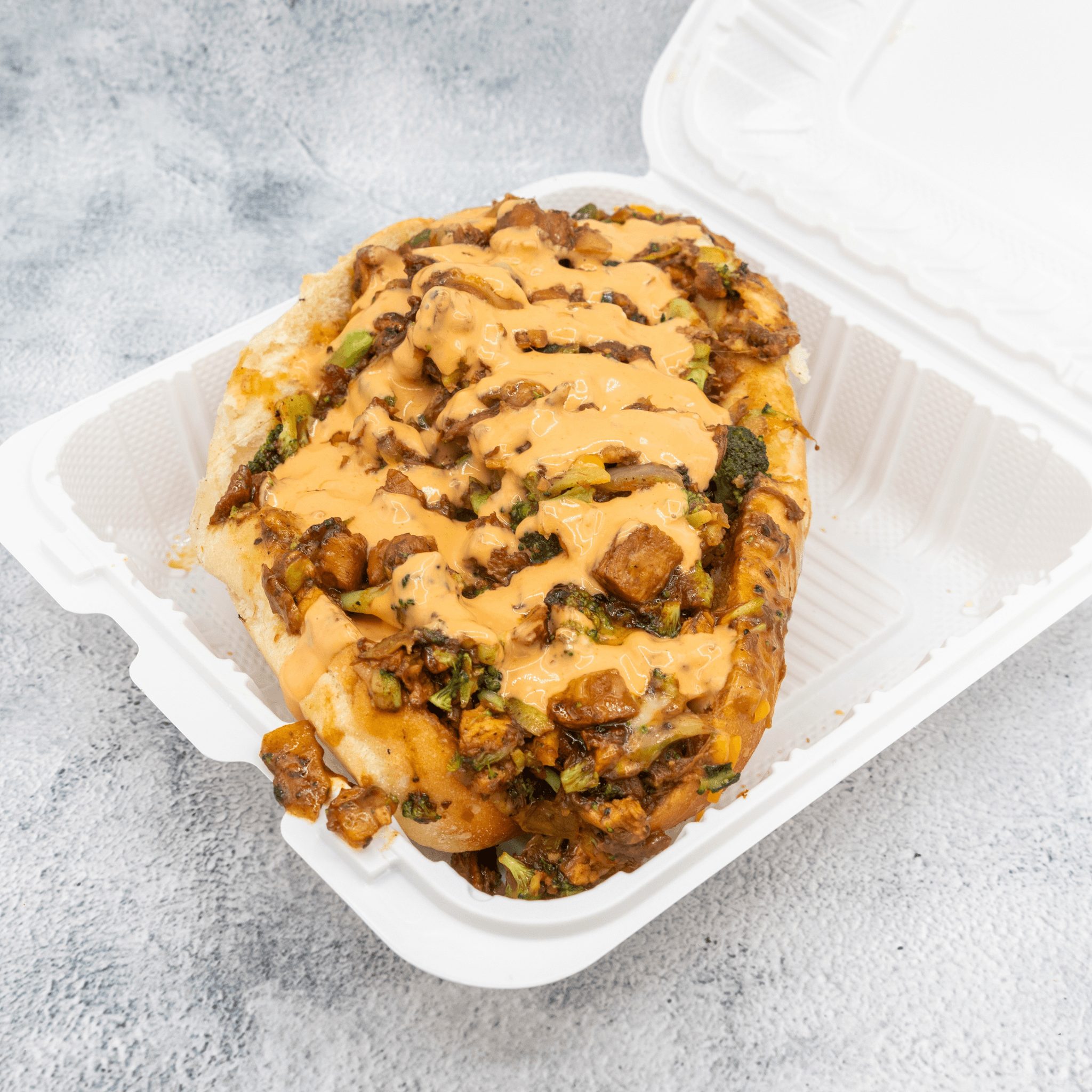 Chicken Cheesesteak Sub.