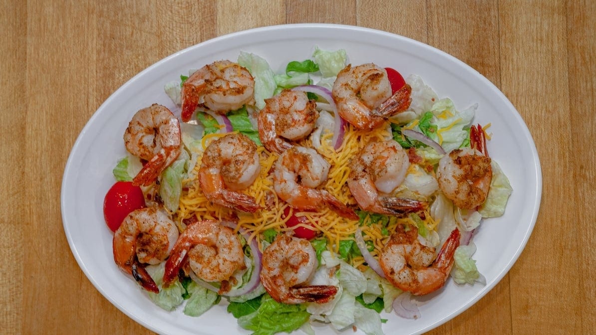 Popcorn Shrimp Salad.