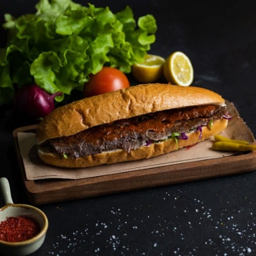 Eggplant Parmigiana Hot Sub.