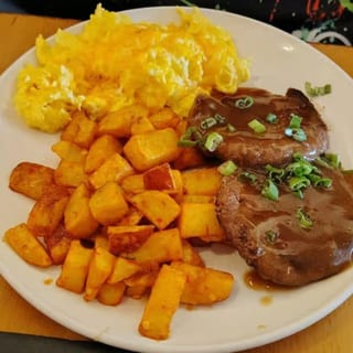 Hamburger Steak and Eggs