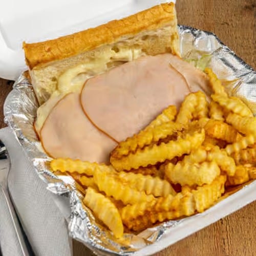 Turkey and Cheese Po'Boy.