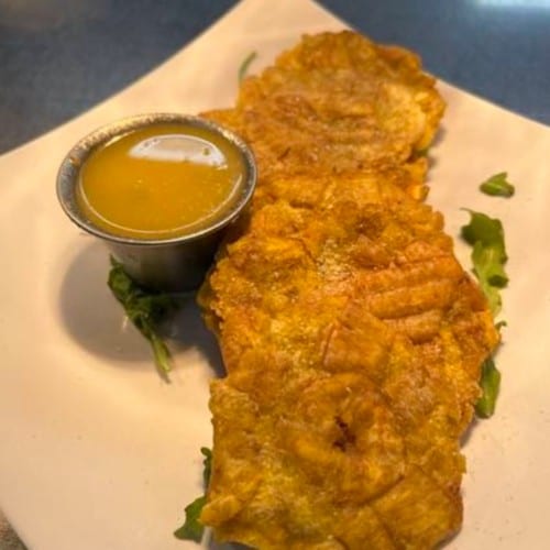 Garlic Tostones.