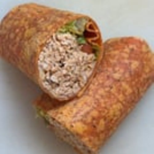 Buffalo Chicken Cheese Steak Wrap.