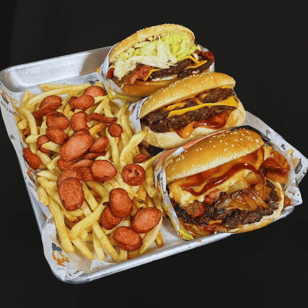 Bandeja Trio Burger.