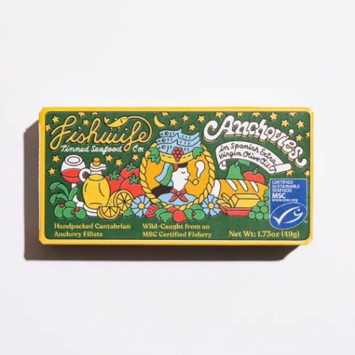 Fishwife Cantabrian Anchovies in Extra Virgin Olive Oil.