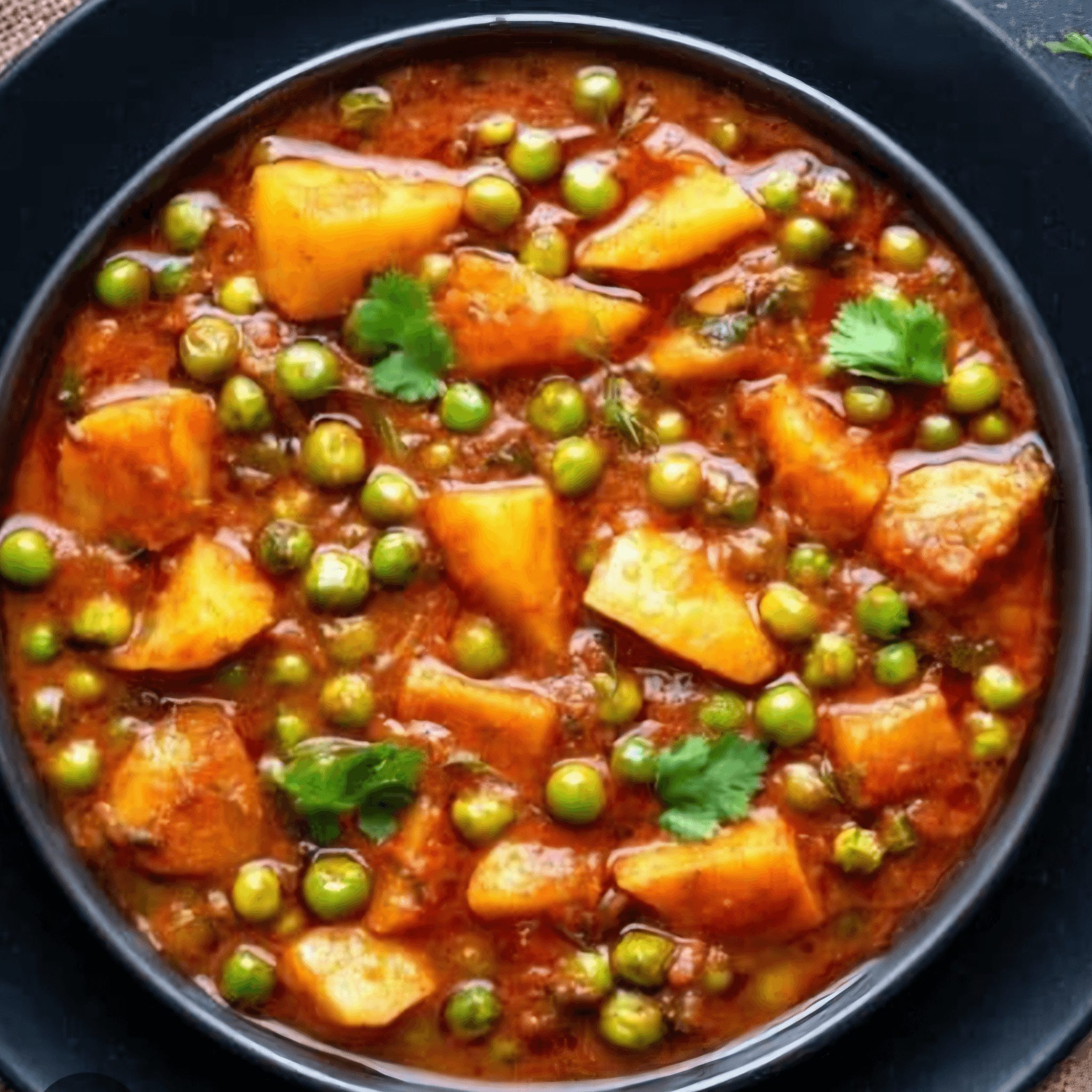 Masala Aloo Matar (Potato+GreenPeas).