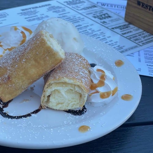 Fried Cheesecake Burrito.