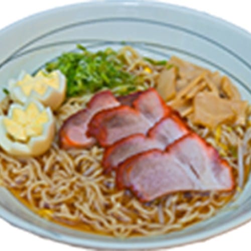 BBQ Pork Ramen Noodle Soup.