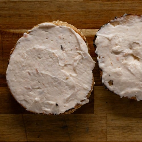 Bagel with Salmon Schmear.