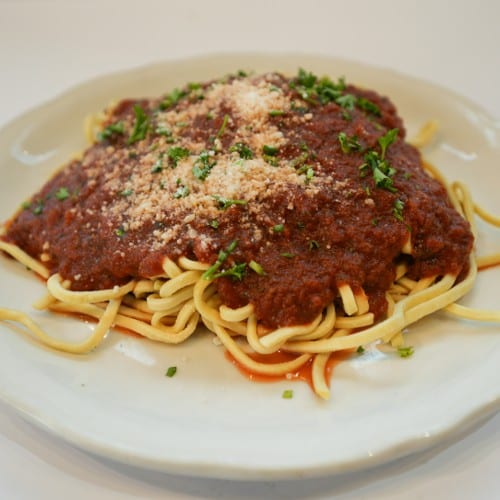 Homemade Spaghetti.