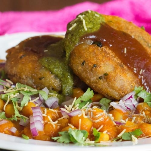 17. Ragda Patties Chaat.